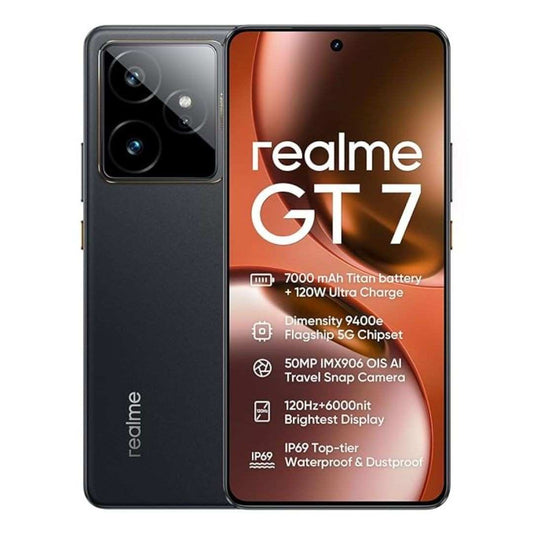 LX INDIA Mobile Phones realme GT 7 5G Smartphone 12 GB 512 GB Black