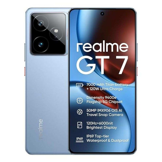 LX INDIA Mobile Phones realme GT 7 5G Smartphone 12 GB 512 GB Blue