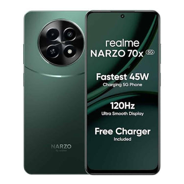 LXINDIA Smart phone realme NARZO 70x 5G 8GB RAM 128GB Storage (Forest Green)