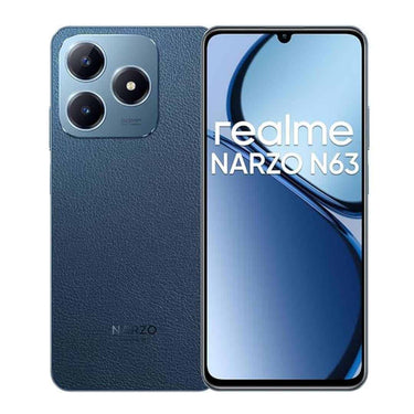 LXINDIA Smart phone realme NARZO N63  4GB RAM 64GB Storage (Leather Blue)