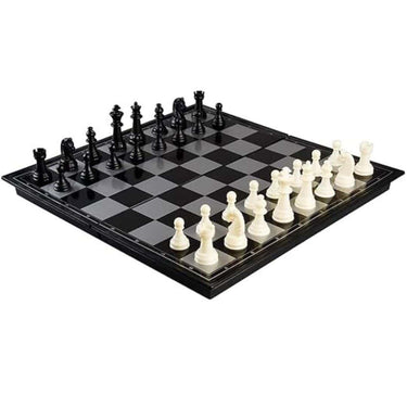 LXINDIA Chess Board RECTITUDE 12X 12Magnetic Folding Chess Set (Black Color)