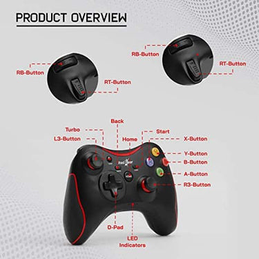 LXINDIA Gaming Pad Redgear Pro Wireless Gamepad