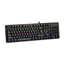 LXINDIA Keyboards Redgear Shadow Amulet Mechanical Keyboard with Clicky Blue Switch, Rainbow LED Modes, Windows Keylock and Floating Keycaps