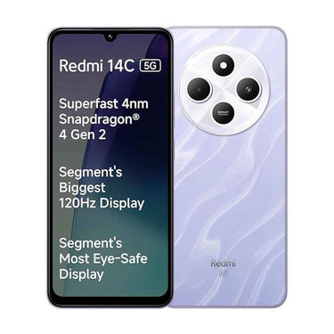 LXINDIA Smart phone Redmi 14C 5G (Stardust Purple, 6GB RAM, 128GB Storage)