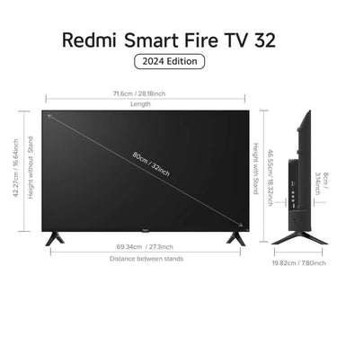 LXINDIA TV Redmi 80 cm (32 inches) F Series HD Ready Smart LED Fire TV L32MA-FVIN (Black)