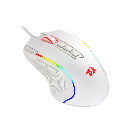LX INDIA Mice Redragon M612 Predator RGB Gaming Mouse, 8000 DPI Wired Optical Gamer Mouse with 11 Programmable Buttons  White