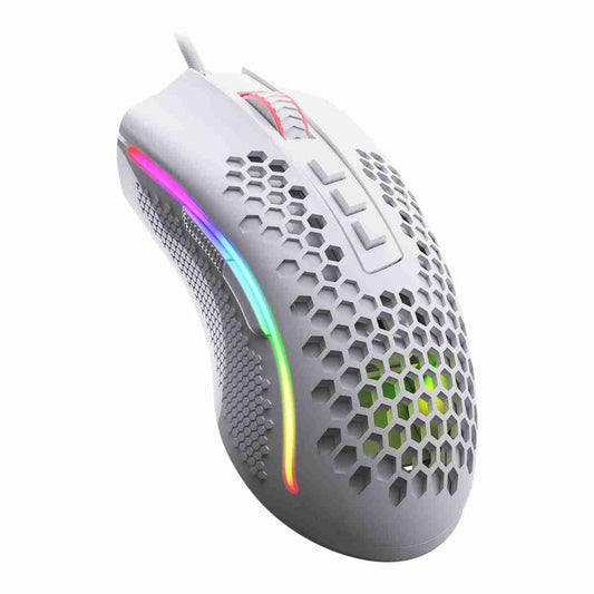 LX INDIA Mice Redragon M808 Storm Lightweight RGB USB Gaming Mouse with 85g Ultralight Honeycomb Shell (White)