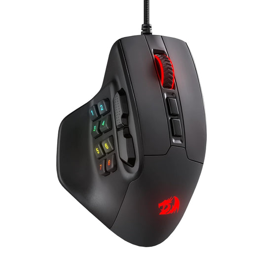 LX INDIA Mice Redragon M811 Aatrox MMO Gaming Mouse, 15 Programmable Buttons Wired RGB Gamer Mouse
