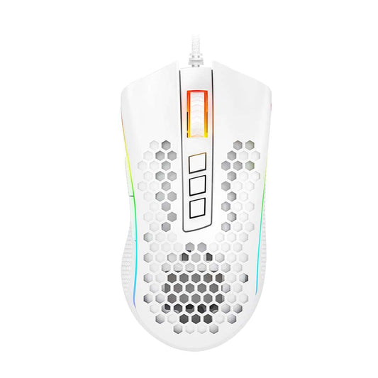 LX INDIA Mice Redragon M988Storm Elite White RGB Mouse Gamer  Honey Comb Design 12,400 dpi