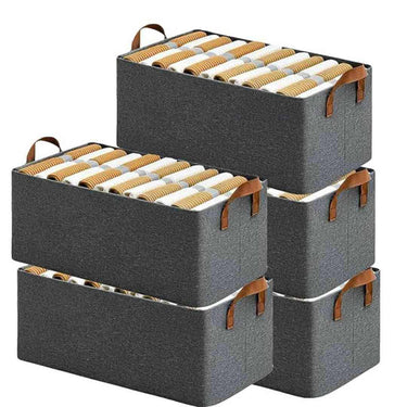 LXINDIA organizer RENVA 4PCS Collapsible Fabric Storage Cubes Organizer