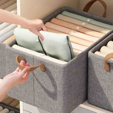 LXINDIA organizer RENVA 4PCS Collapsible Fabric Storage Cubes Organizer