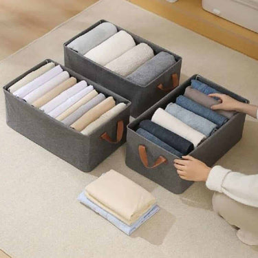 LXINDIA organizer RENVA 4PCS Collapsible Fabric Storage Cubes Organizer