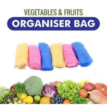 LXINDIA Bag Reusable Fridge Storage Bag For Vegetables And Fruits Mesh Net Fabric With Zip Lock Nylon Storage Pouch