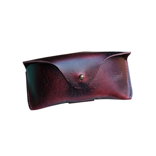LX INDIA Sunglass Case Deep Brown Revmark Genuine Leather Sunglass Case Brown