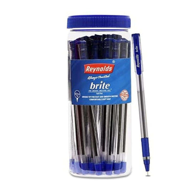 LXINDIA Pens Reynolds BRITE Ball Pen (SET 25) BLUE PENS WITH COMFORTABLE GRIP pack of 2