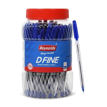 LXINDIA Pens Reynolds DFINE Ball Pen (SET 50) BLUE PENS WITH COMFORTABLE GRIP pack of 2