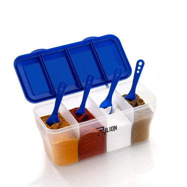 LXINDIA Containers RILION Multipurpose Plastic 4 In 1 Masala Box