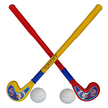 LXINDIA Hockey Kit Rioff® Kids Hockey Set for Kids 2 Hockey Sticks 2 Ball Kids (3 to 6Year) Set of 2