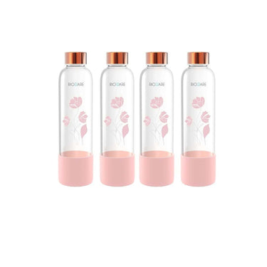 LXINDIA bottle Rioware Purifa Borosilicate Glass Water Bottle (750Ml)(Pink)