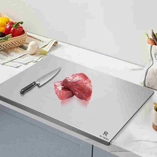 LX INDIA Chopping Board RK Trends Stainless Steel Chopping Board for Kitchen 41L x 31W x 0.1Th