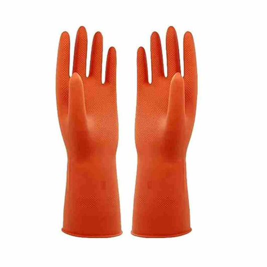 LX INDIA Gloves Robustt Heavy Duty Rubber Hand gloves for Dishwashing, gardening, kitchen cleaning (pack of 2 pair)
