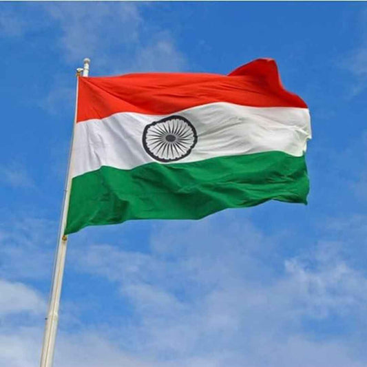 LX INDIA National Flag Rockford Indian Flag 2 X 3 feets, with 2 wristband and 2 badges (Pack of 1)
