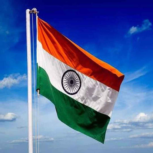 LX INDIA National Flag Rockford Indian Flag (32inch X 52 inch) 100% Cotton with 2 Wristband and 2 Badges (1 FLAG)