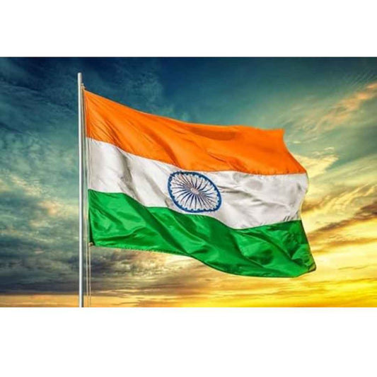 LX INDIA National Flag Rockford Indian Flag TIRANGA Big Size (Size 5 X 7 feets) Satin Fabric
