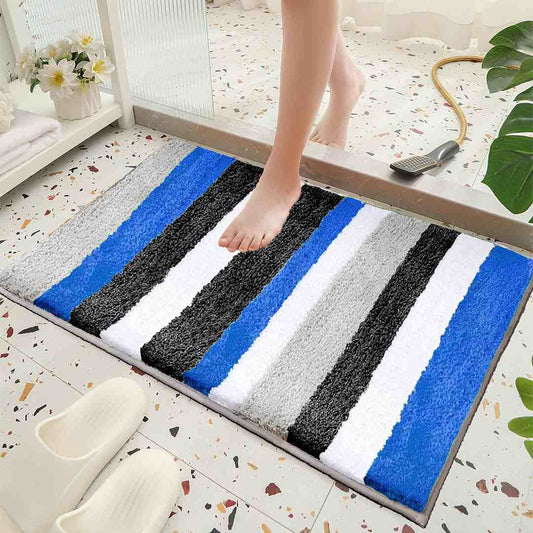 LX INDIA bath mat Roseate Luxury Super Soft Bath Mat (Blue) (Pack of 1)