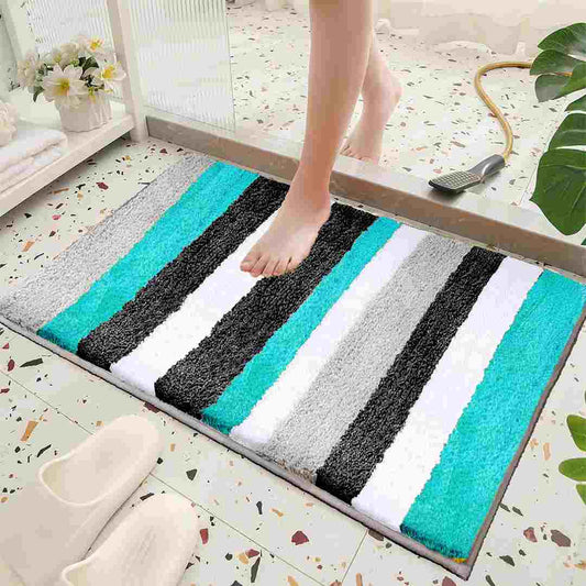 LX INDIA bath mat Roseate Luxury Super Soft Bath Mat (Peacock) (Pack of 1)