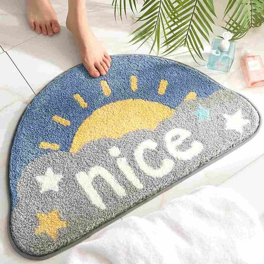 LX INDIA bath mat Roseate Nice  Super Soft Anti Skid Super Absorbent Mats