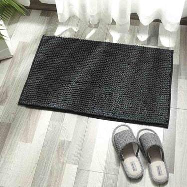 LXINDIA mats Roseate Shaggy Chenille Bath Mat (40x60 cm)