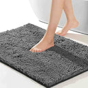 LXINDIA mats Roseate Shaggy Chenille Bath Mat (40x60 cm)