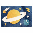 LXINDIA mats Roseate Space Super Soft (40x60 cm) Microfiber (Dark Blue)