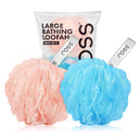 LXINDIA Loofah ross Large Bath Loofah (Peach and Blue)