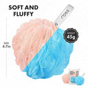 LXINDIA Loofah ross Large Bath Loofah (Peach and Blue)