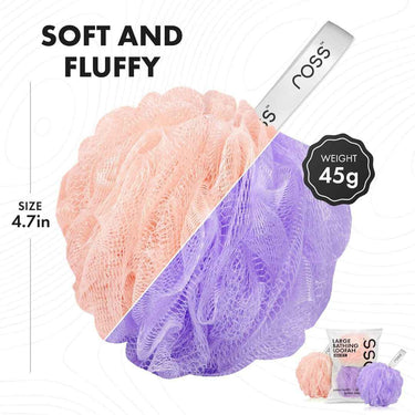 LXINDIA Loofah ross Large Bath Loofah (Peach and Purple)