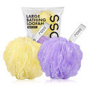 LXINDIA Loofah ross Large Bath Loofah (Purple and Yellow)