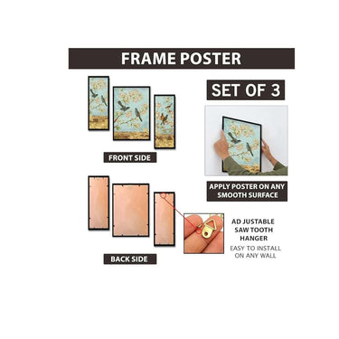 LXINDIA photo frame Rousrie Wall Painting Frames For decor Set of 3