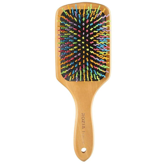 LXINDIA Brushes ROZIA Pro Natural Bamboo Hair Brush (S Curve Bristles)