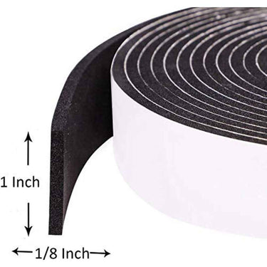 LXINDIA Hand Tools Rpi shop Gasket Black Foam Single Sided Adhesive Tape 10 meter length