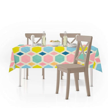 LXINDIA Table Cloth RRC Super Soft Brushed Microfiber Cotton Dining  Rectangular Table Covers Pink Yellow