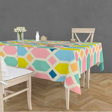 LXINDIA Table Cloth RRC Super Soft Brushed Microfiber Cotton Dining  Rectangular Table Covers Pink Yellow