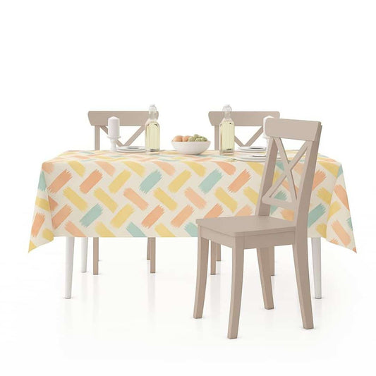 LXINDIA Table Cloth RRC Super Soft Brushed Microfiber Cotton Dining Rectangular Table Covers Yellow Maroon