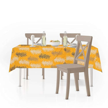 LXINDIA Table Cloth RRC Super Soft Brushed Microfiber Cotton Dining Rectangular Table Covers Yellow Maroon