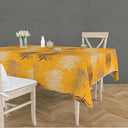 LXINDIA Table Cloth RRC Super Soft Brushed Microfiber Cotton Dining Rectangular Table Covers Yellow Maroon