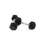 LX INDIA Dumbbells RUBX Rubber Coated Professional Exercise Hex Dumbbells (Pack Of 2) 5 Kg X 2Pc (Total = 10 Kg), Silver