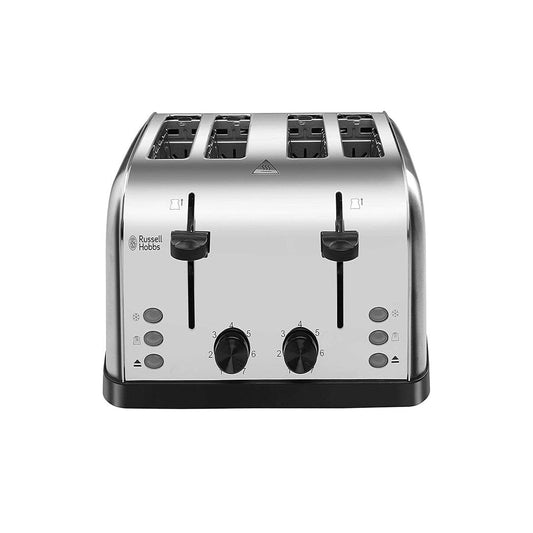 LX INDIA Electric Toaster Russell Hobbs 18790 1250/1500 Watt Premium Stainless Steel 4 Slice Automatic Pop-Up Toaster