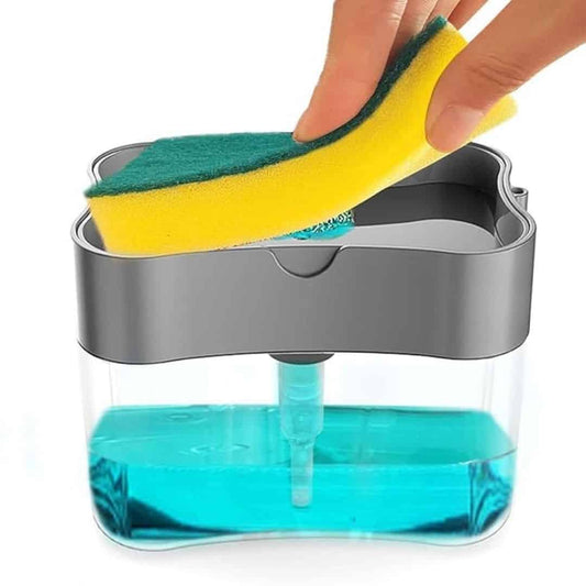 LXINDIA soap dispenser Rylan 2 in 1 Dishwasher Dispenser Pump (400 ML) with Sponge Holder
