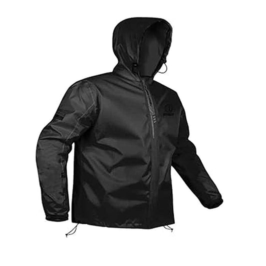LX INDIA RainCoat Rynox Unisex Adult H2Go Pro 3 Rain Standard Length Jacket I 15000mm Waterproof Nylon Shell - Black, 4XL
